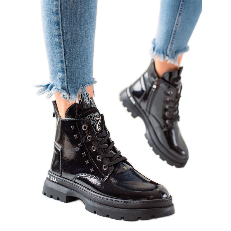 Filippo Botines plataforma cordones negro Filippo Botines plataforma cordones negro