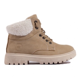 Tramperos con estilo hechos de cuero ecológico beige Tramperos con estilo hechos de cuero ecológico beige