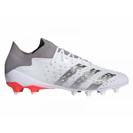 Botas de fútbol Adidas Predator Freak.1 Low Ag M GZ2806 gris blanco blanco