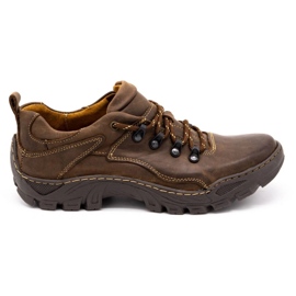 Olivier Zapatos de hombre en piel Trapery 207 marrón oscuro