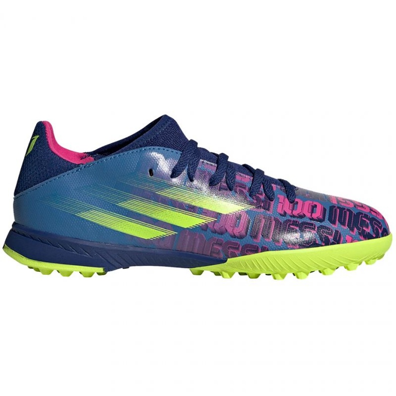 Botas de fútbol adidas X Speedflow Messi.3 Tf Jr FY6904 azul marino, morado, azul, multicolor azul