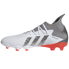 Botas de fútbol adidas Predator Freak.3 Fg M FY6276 gris blanco blanco Botas de fútbol adidas Predator Freak.3 Fg M FY6276 gris blanco blanco