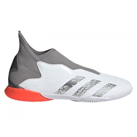 Botas de fútbol adidas Predator Freak.3 Ll In Jr FY7867 gris blanco blanco