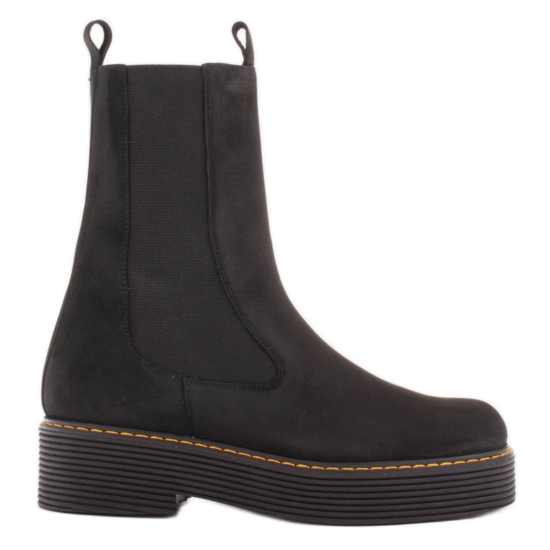 Marco Shoes Botas Greta con goma elástica negro