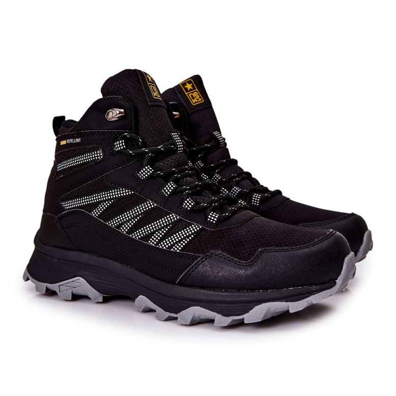 NEWS Zapatos Deportivos Altos Atados Negro Deepmark M