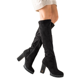 Queentina Botas de tacón de moda negro Queentina Botas de tacón de moda negro