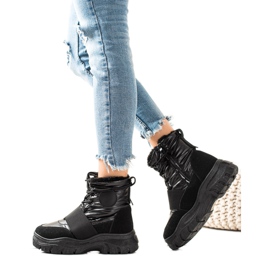 TRENDI Botas de nieve casuales negro