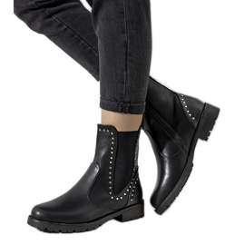 Botines negros decorados con tachuelas Phyllis