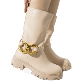 Botas beige aislantes con cadena Harrison