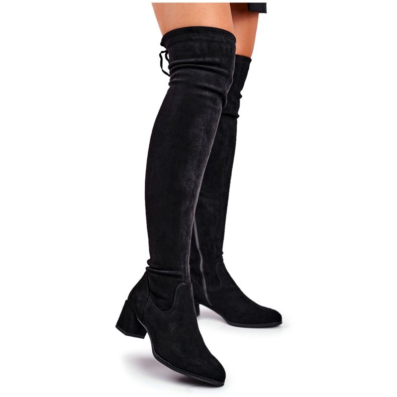 Botas de mujer Sergio Leone lycra negro KZ281 Botas de mujer Sergio Leone lycra negro KZ281