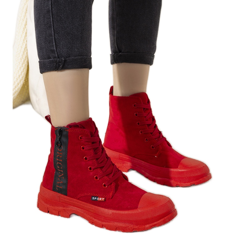 Botas cálidas de mujer rojas Goris rojo Botas cálidas de mujer rojas Goris rojo