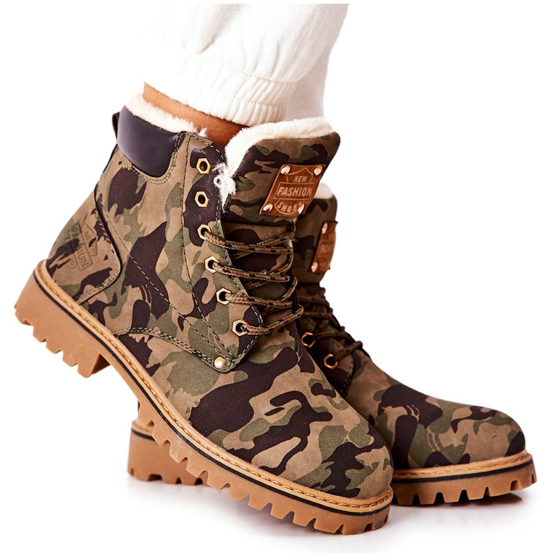 PH1 Botas de montaña con aislamiento Camo Crush para mujer beige marrón verde