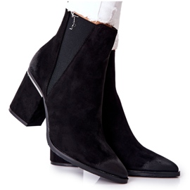 POTOCKI Botas negras de ante en el talón Coriseis negro