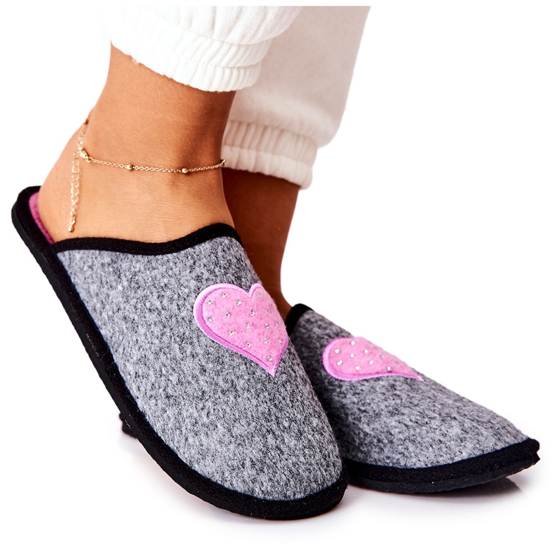 Big Star Zapatillas de Casa Panto Fino II267010 Gris-Rosa rosado