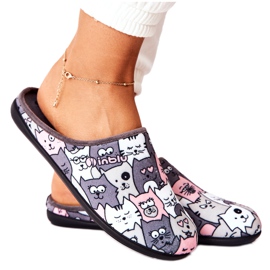 Inblu Pantuflas Befado Pantuflas Gatos 155D200 Gris