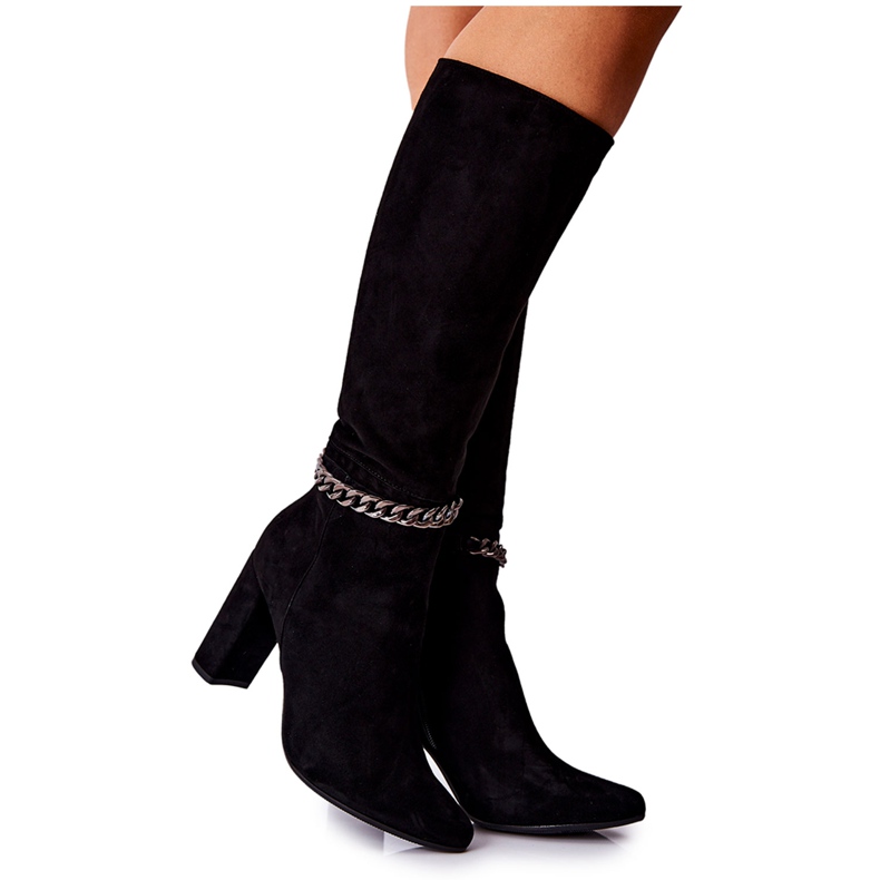 Botas negras de ante mujer Laura Messi 2292 negro