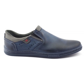 Polbut Zapatos hombre slip-on 401 azul marino gris