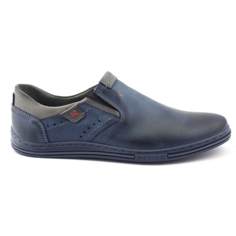 Polbut Zapatos hombre slip-on 401 azul marino gris