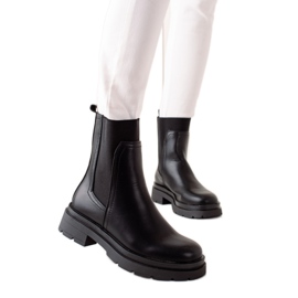 TRENDI Botas Chelsea de moda negro
