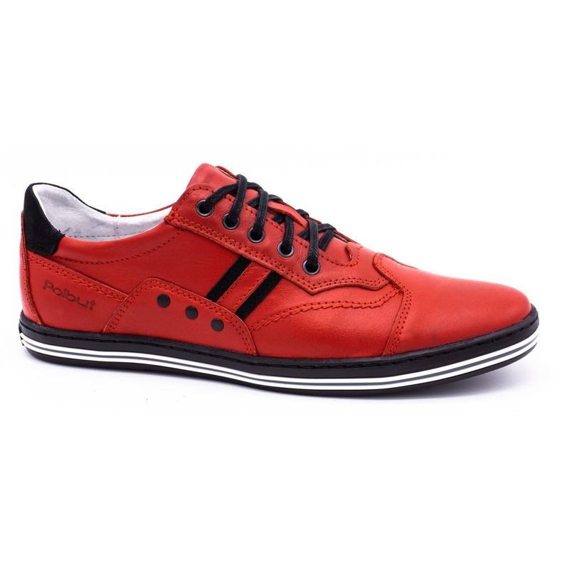 Polbut Zapatos casual hombre 1801L rojo con negro