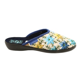 Pantuflas de Mujer con Flores Adanex 26743 Beige-Azul
