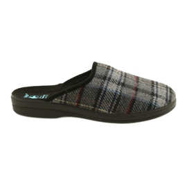 Pantuflas Hombre Tartán Adanex 24162 negro gris Pantuflas Hombre Tartán Adanex 24162 negro gris
