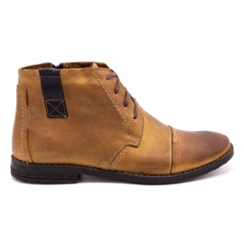 Olivier Botas de invierno para hombre 315MP botas rojas marrón
