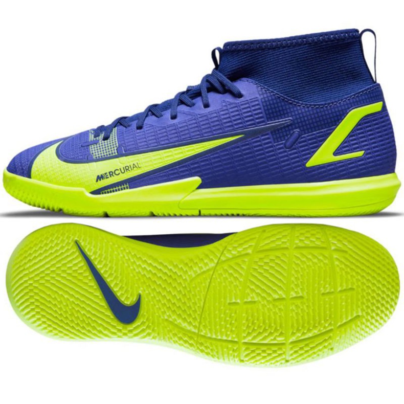 Zapatillas de fútbol Nike Mercurial Superfly 8 Academy Ic Jr CV0784 474 multicolor azul