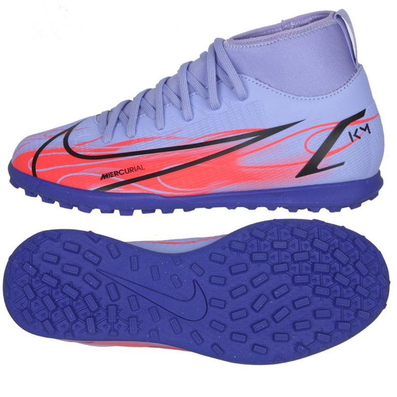 Zapatillas de fútbol Nike Mercurial Superfly 8 Club Km Tf Jr DB0934 506 multicolor violeta