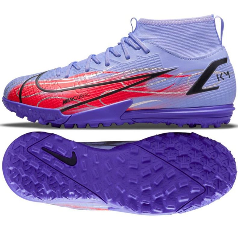 Zapatos de fútbol Nike Mercurial Superfly 8 Academy Km Tf Jr DB0935 506 multicolor violeta