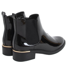 Botines Chelsea de mujer lacados Petit Black negro