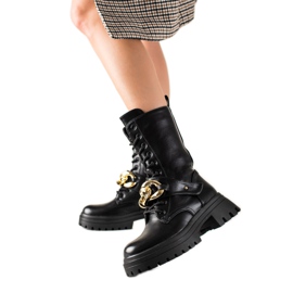 Seastar Botas altas, moda trapper negro Seastar Botas altas, moda trapper negro