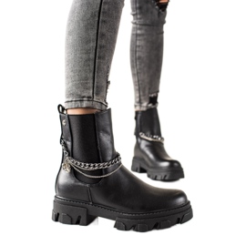 Goodin Botas abrigadas con cadenas negro