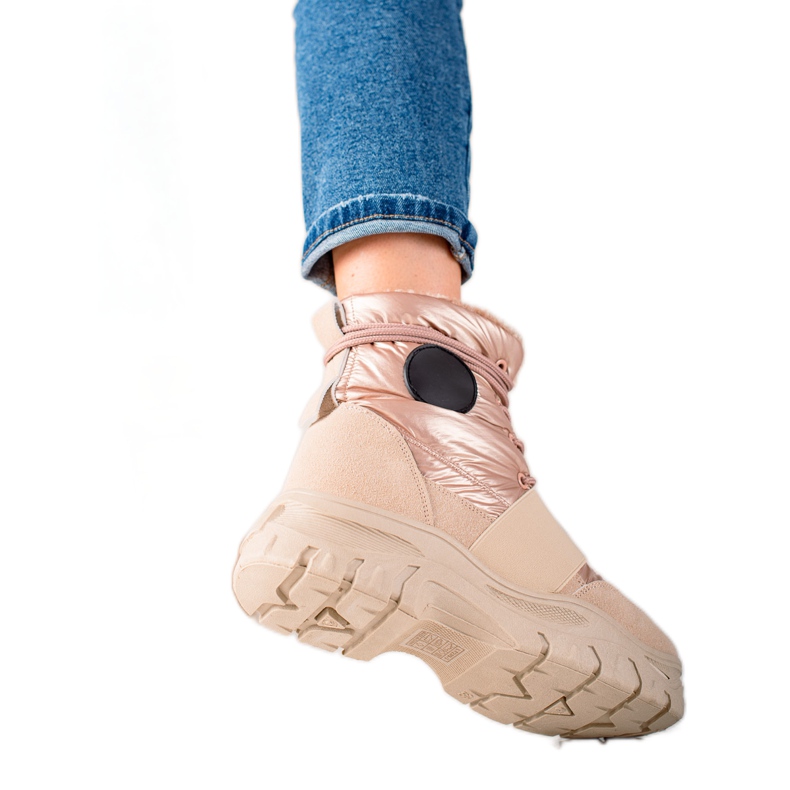 TRENDI Botas de nieve casuales beige