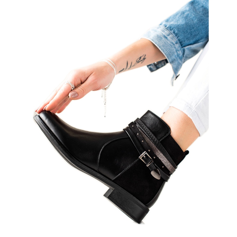 Lovit Botas con Rayas Decorativas negro