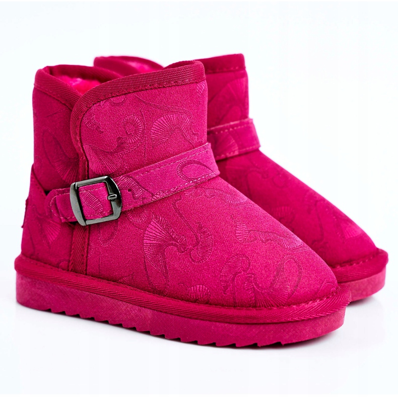 Apawwa Botas de nieve para niños con piel Fucsia Kawai rosado Apawwa Botas de nieve para niños con piel Fucsia Kawai rosado