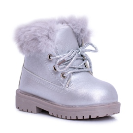 Botas Infantiles Silver Warm Trappers Fobos plata