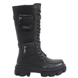 Botas Asot negras con bolsillos negro