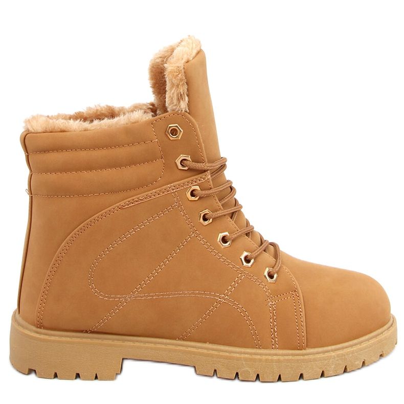 Botas de madera con aislamiento de mujer Polle Camel marrón