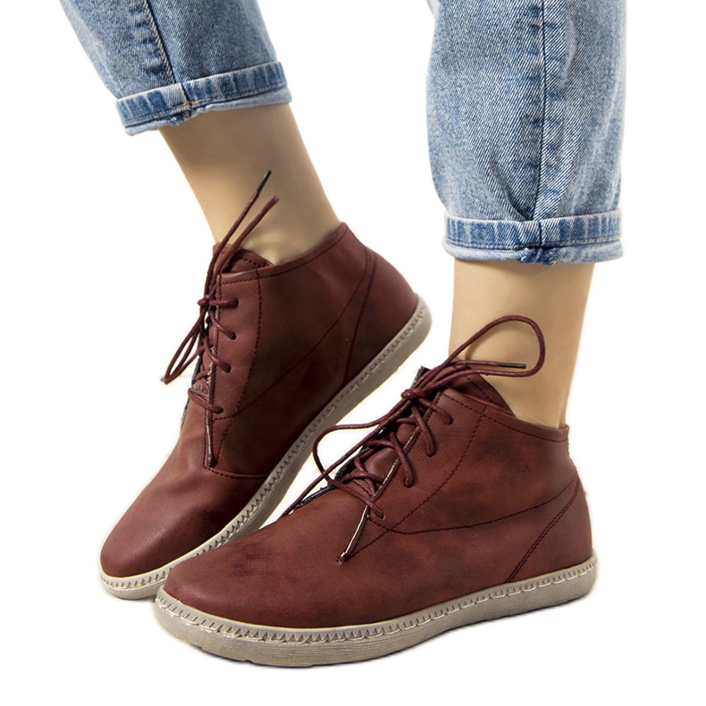 Botas de mujer casual burdeos Keira rojo Botas de mujer casual burdeos Keira rojo