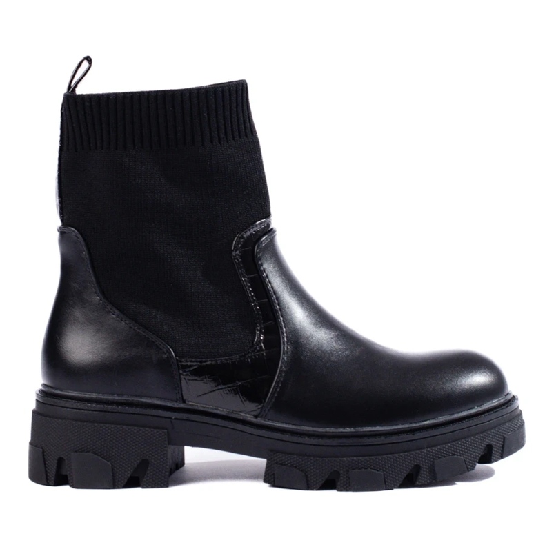 Botas sin cordones negro