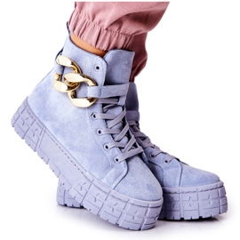 Zapatillas altas en la plataforma Evenia Blue azul