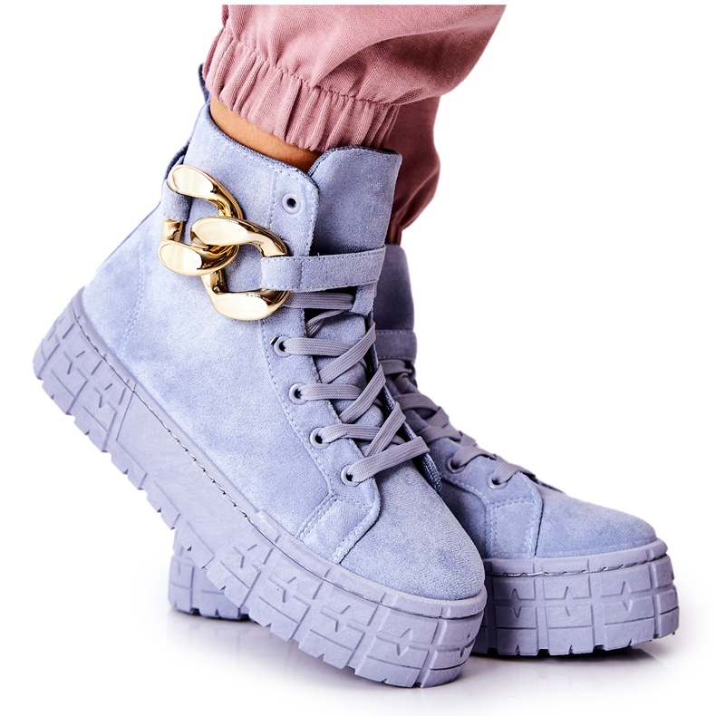Zapatillas altas en la plataforma Evenia Blue azul