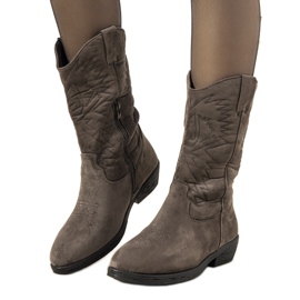 Botas vaqueras grises de Roxanne