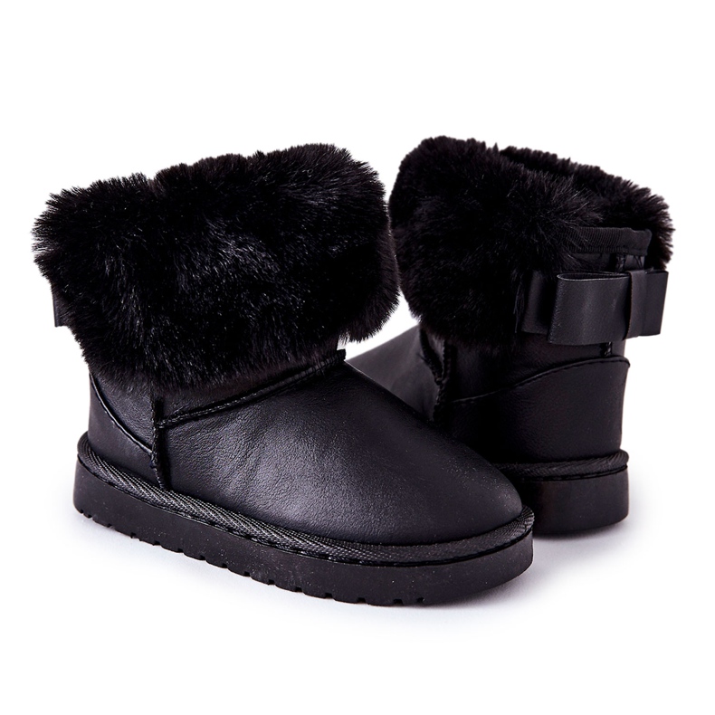 Botas de nieve para niños con pelo Negro Madie Botas de nieve para niños con pelo Negro Madie