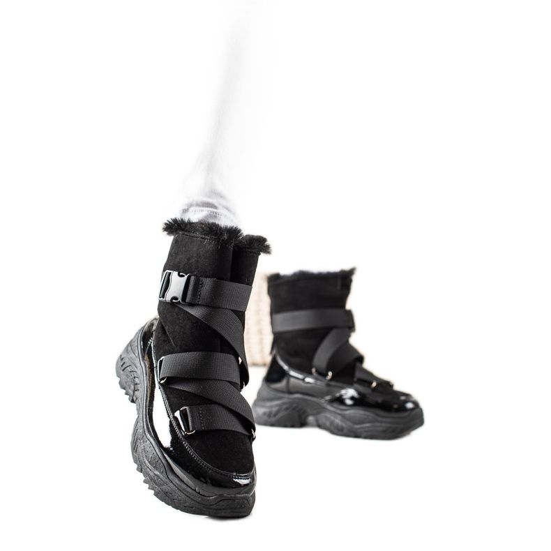 TRENDI Botas de nieve deportivas negro