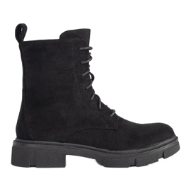 Botas de gamuza cómodas negro