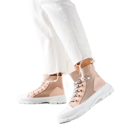 Goodin Zapatillas altas de moda rosa