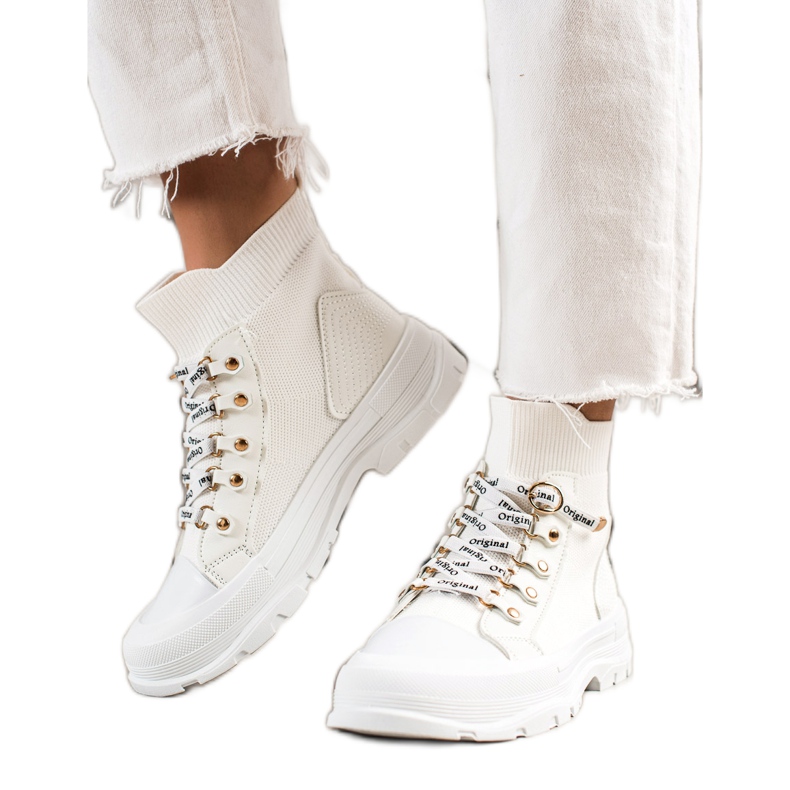 Goodin Zapatillas altas de moda blanco