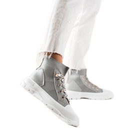 Goodin Zapatillas altas de moda gris
